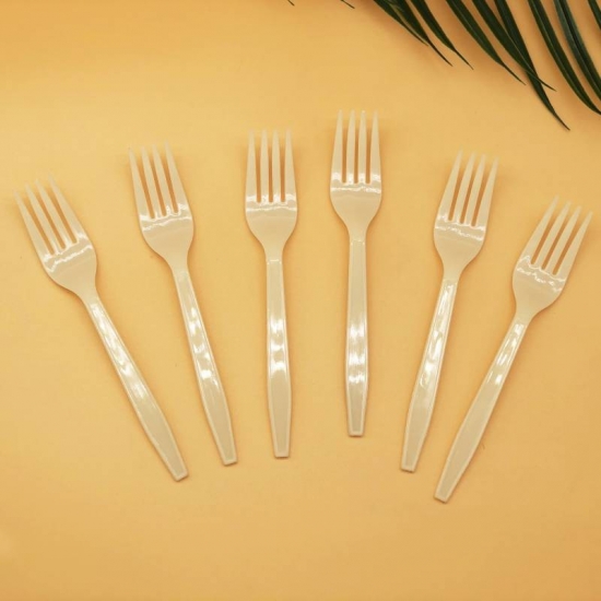 100 Biodegradable Disposable Plastic Fork